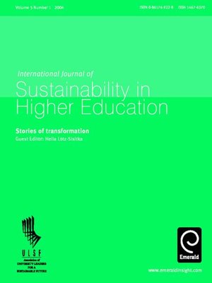 cover image of International Journal of Sustainability in Higher Education, Volume 5, Issue 1